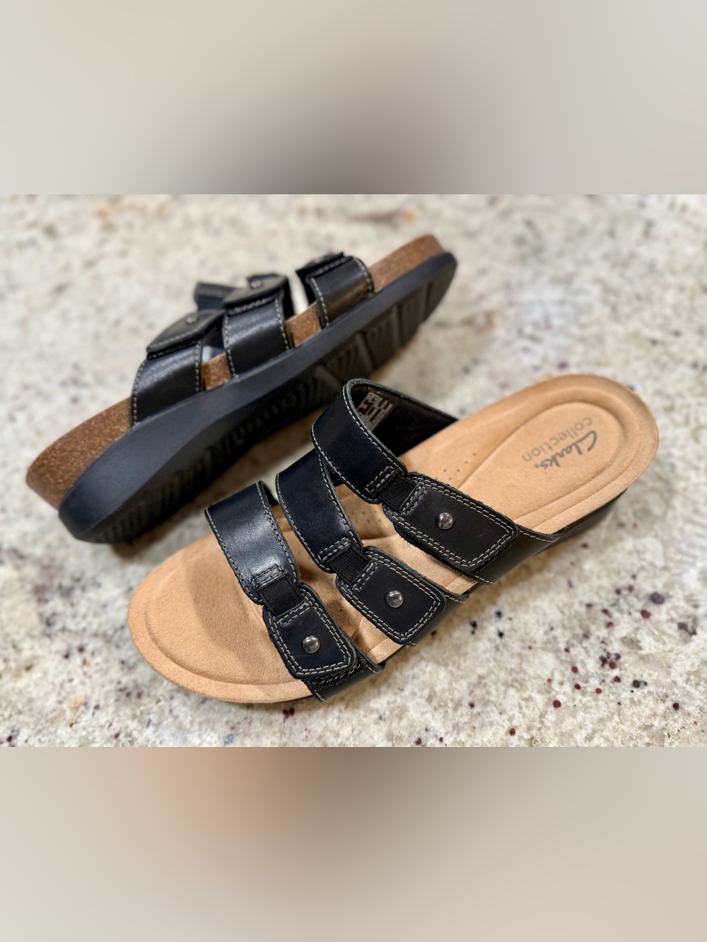 Clarks Collections Calenne Lily Slide Sandals "NEW"